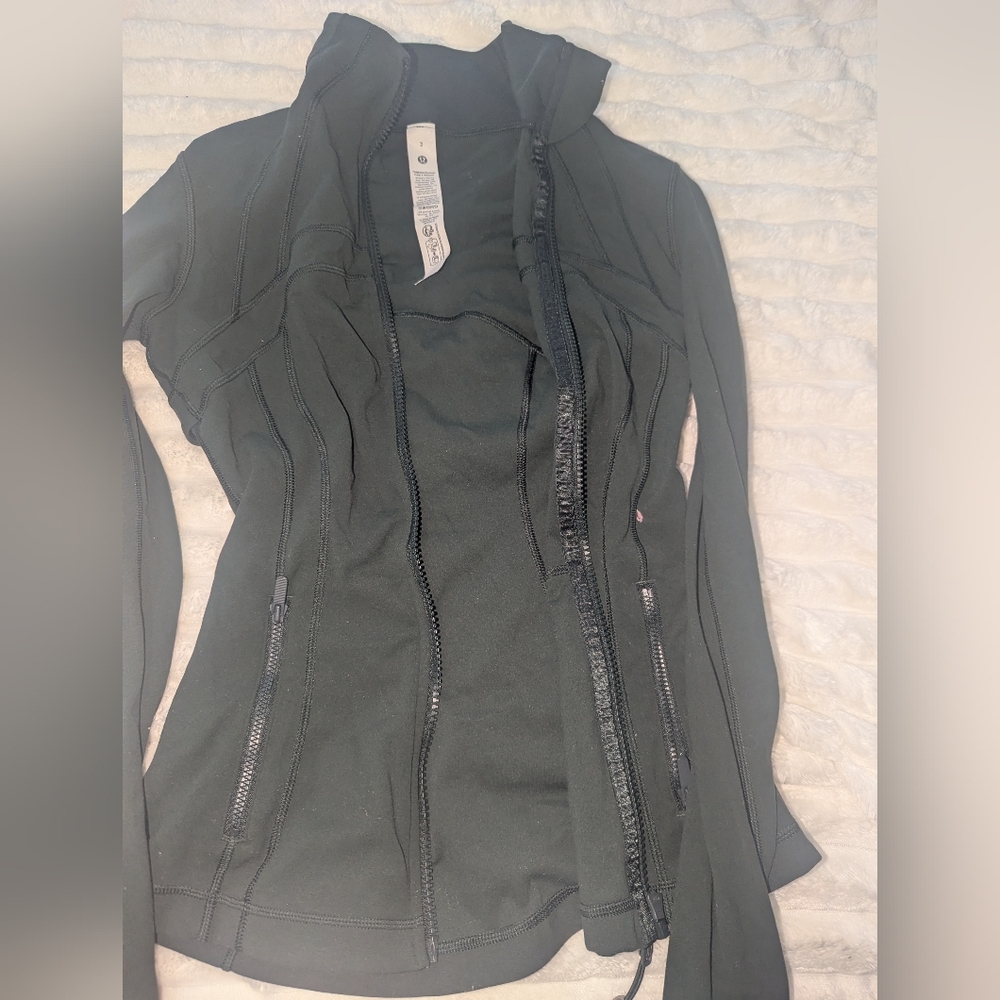 lululemon athletica Forest Green Fitted Zip-Up Bomber Jacket
